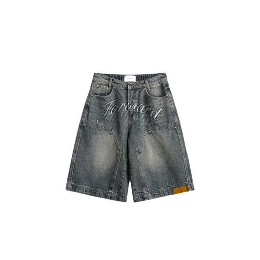 Double Knee Denim Shorts